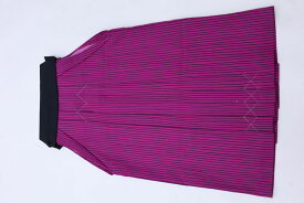 女性袴/ポリ【中古】はいからさん◇赤紫系　ストライプ◆シンプルで合わせやすい◎人気の色
