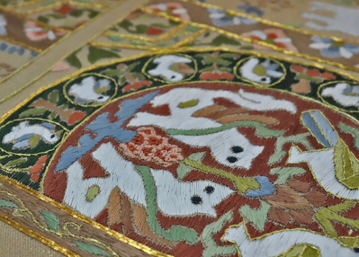 楽天市場】【蘇州刺繍入】未仕立て 袋帯【新古品・未使用品】クリーム 