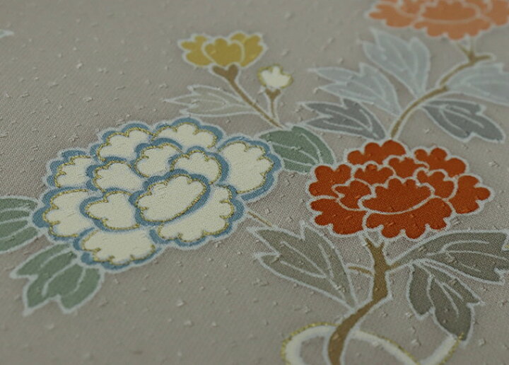 楽天市場】反物 附下【汕頭刺繍風】正絹【丹後ちりめん】黄味のある薄  