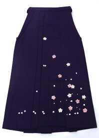 女性袴/ポリ【中古】はいからさん◇渋めの紫色地　桜・刺繍◆シンプルで合わせやすい◎人気の色