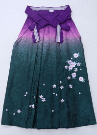 女性袴/ポリ　【中古】はいからさん◇紫×グリーンぼかし系◆個性的人気の色 ◆紐下約88cm