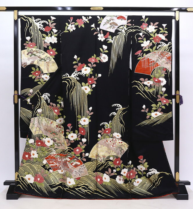 楽天市場】☆【下見OK】未仕立て 新品振袖◇仮絵羽◎人気の黒地 紋