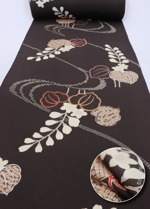 楽天市場】反物◇小紋 着尺【濱ちりめん】南久・鬼古代◇正絹◇濃いめ  