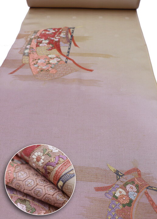楽天市場】【中国伝統工芸 蘇州刺繍】附下 反物◇正絹◇ベージュピンク 