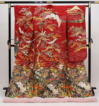 楽天市場】打掛 赤 中古（着物｜和服）：レディースファッションの通販