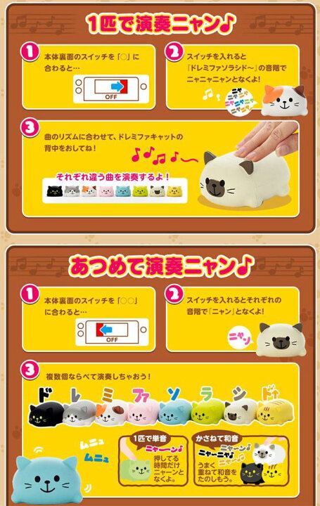楽天市場】ムニュムニュ ドレミファキャット #しゃーぷ# 全5種類セット 