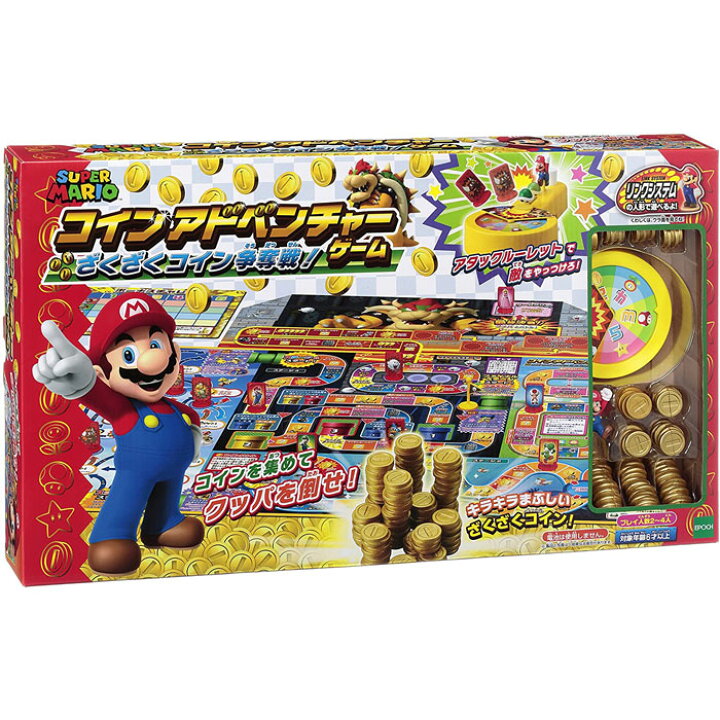 楽天市場 スーパーマリオ コインアドベンチャーゲーム ざくざくコイン争奪戦 ボードゲーム ユウセイ堂2 カード利用可能店