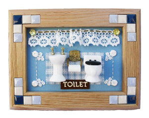 ビリーの手作りドールハウスキット 壁掛け陶器フレームキット 「 トイレフレーム 」