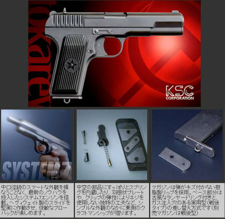 楽天市場】【送料無料!】 KSC ガスブローバックガン TT33 トカレフ 