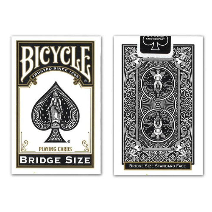 【全品ポイント増量!】 トランプカード バイスクル ライダーバック ブリッジサイズ (黒/ブラック) BICYCLE BRIDGE SIZE  BLACK ユウセイ堂1 ポイントアップ店