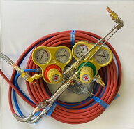 酸素・アセチレン中型切断器 スターターキット 中型切断器 フェザーミニホース10M/20M/30M 酸素・アセチ…