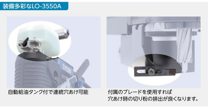楽天市場】日東工器 アトラエース LO-3550A 低丈型磁気穴あけ機 φ11.5 