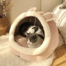 【6枚限定！25%OFFクーポン】 ペットベッド ドーム型 猫 ペットハウス 猫のベッド 冬 猫ハウス キャットドーム型 猫の家 室内用 冬用 ねこ ハウス ペットキューブ キャットハウス 室内 犬 イヌ ネコ もこもこ クッション おしゃれ 洗える 暖かい 子犬 小型犬