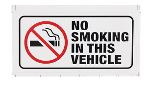 2���Z�b�g NO SMOKING VEHICLE �ԓ� �i�� �֎~ �X�e�b�J�[ �V�[�� (��, �����T�C�Y)