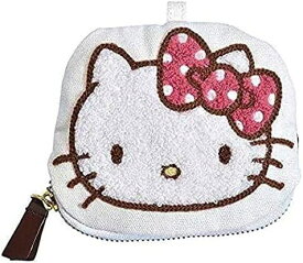 [ダイカットポーチ] ハローキティ レッドドットリボン　ファスナー付きポ-チ