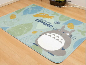 センコー となりのトトロ 森のパズル ラグマット 約130×180cm グリーン ジブリ キャラクター 床暖房対応 かわいい ふんわり やわらか あたたかい 洗える 27984