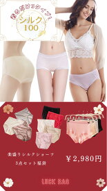 シルクショーツ レディース シルク100％ パンツ サテンショーツ 敏感肌 下着 インナー ストレスフリー 冷えとり 手触りショー ツ レース サニタリーショーツ` 無地 silk 2XL 3XL 母の日 食い込まない 大きめ youyouto