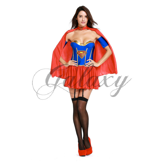 ハロウィン ヒーロー 英雄 女戦士 スーパーウーマン ワンピース セクシー 仮装 イベント コスプレ衣装 ps3383
