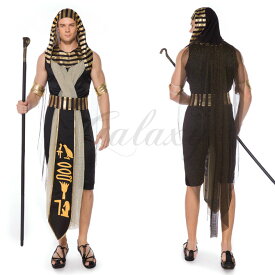 ファラオ エジプト カップルペア お揃い 男性用 メンズ 民族衣装 M-XL ハロウィン 演出用 仮装 コスプレ衣装(ps3818)