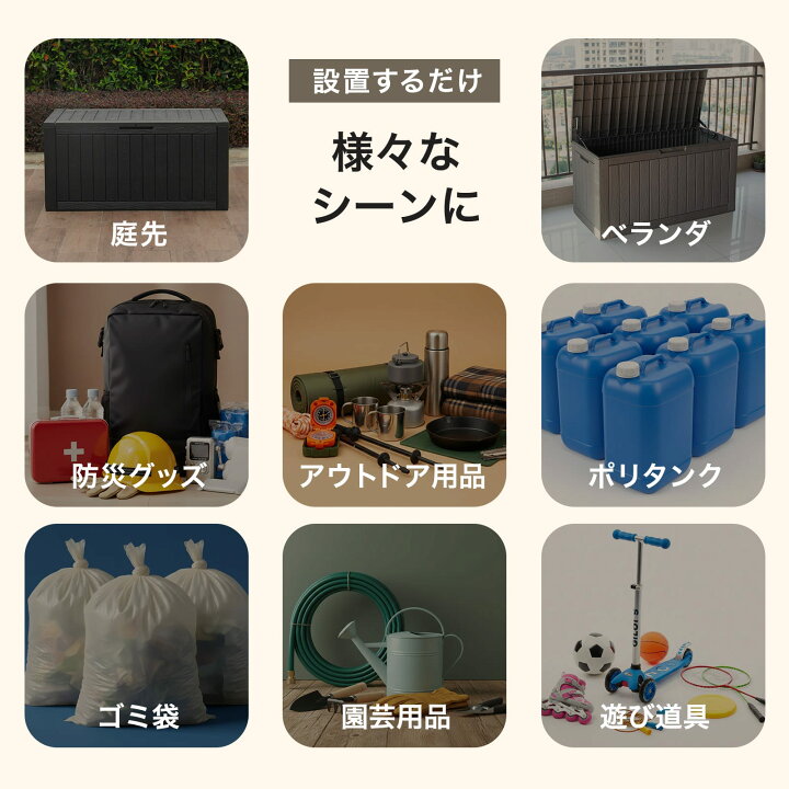 楽天市場】【☆最大1,000円OFFcpあり】物置 収納庫 380L 屋外 防水 大 