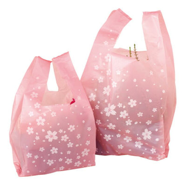 楽天市場】さくらレジバック S SKR-S (100枚)レジ袋 柄袋 かわいい ラッピング プレゼント おすそ分け ビニール袋 手提げ袋 : ｙパック