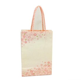さくら 桜 柄 紙袋 手提げ袋 紙袋 ペーパーバック ラッピング袋 ギフト スムースバッグ 16-2 紅桜 25枚
