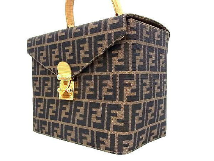 楽天市場】□極美品□ FENDI フェンディ ズッカ柄 キャンバス×レザー 