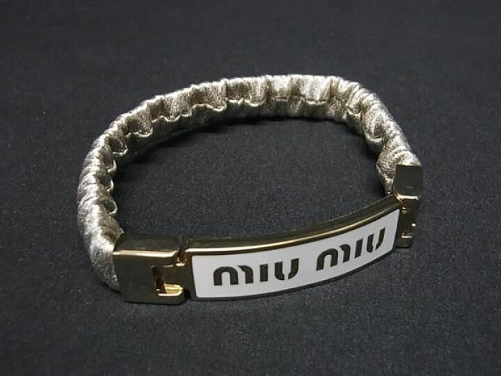 楽天市場】□新品□未使用□ miumiu ミュウミュウ レザー ブレスレット 