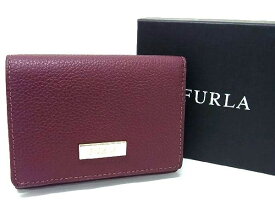 ■新品■未使用■ FURLA フルラ レザー 三つ折り 財布 ウォレット 小銭入れ 札入れ レディース ワインレッド系 BG2430