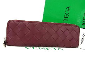 ■新品■未使用■ BOTTEGA VENETA ボッテガヴェネタ イントレチャート レザー ペンケース 筆箱 ステーショナリー ボルドー系 AR7684