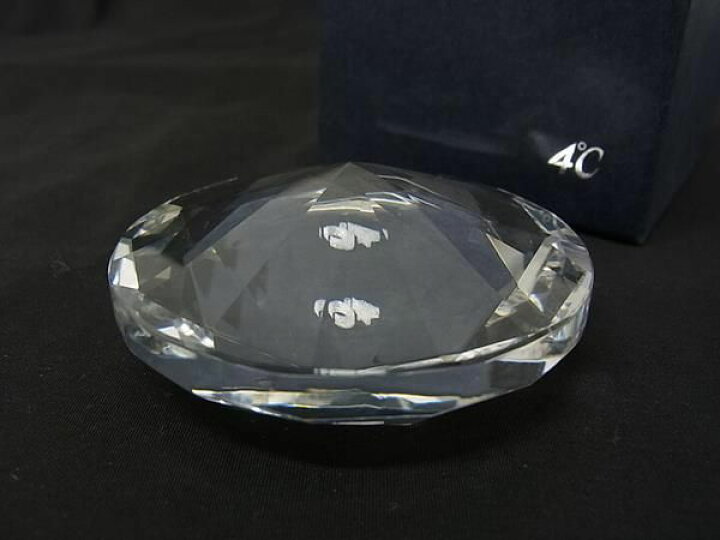 楽天市場】□極美品□ 4℃ ヨンドシー ダイヤモチーフ ペーパーウェイト 
