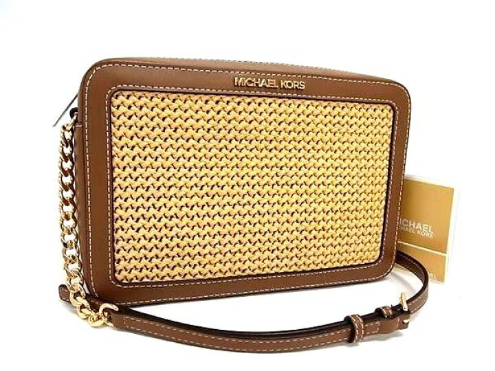 楽天市場】□新品同様□ MICHAEL KORS マイケルコース レザー×ストロー  
