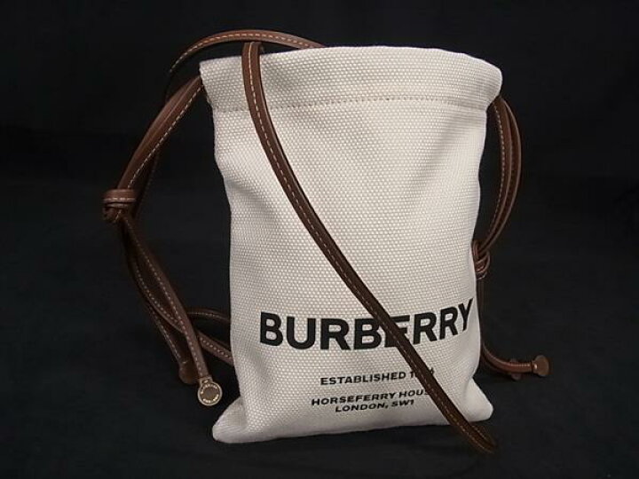 楽天市場】□新品同様□ BURBERRY バーバリー キャンバス×レザー  