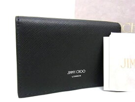 ■新品■未使用■ JIMMY CHOO ジミーチュウ レザー カードケース カード入れ 名刺入れ メンズ ブラック系 AW5252