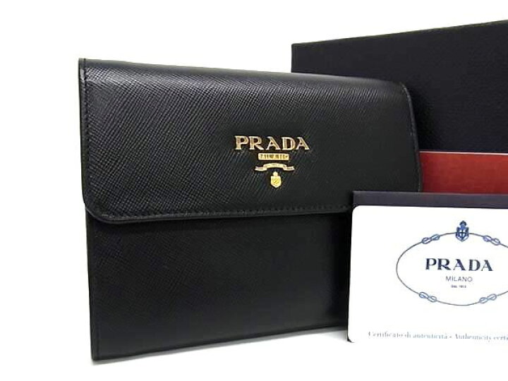 楽天市場】□新品□未使用□ PRADA プラダ サフィアーノレザー 三 