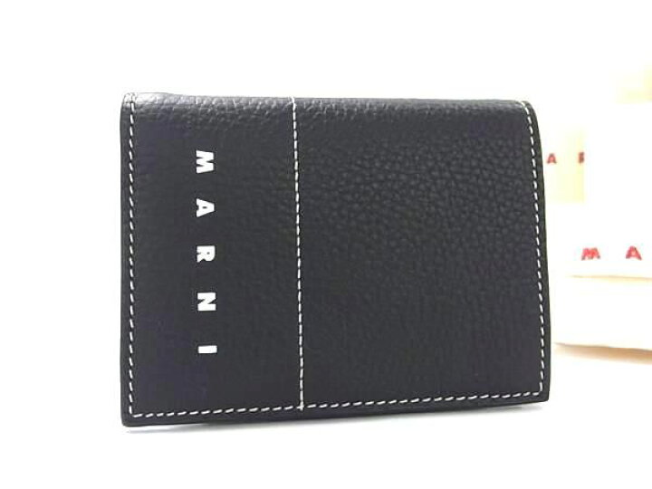 楽天市場】□新品□未使用□ MARNI マルニ レザー 二つ折り 財布 