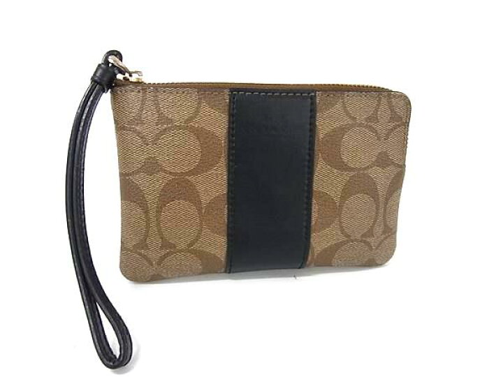 楽天市場】□美品□ COACH コーチ F58035 シグネチャー PVC×レザー 