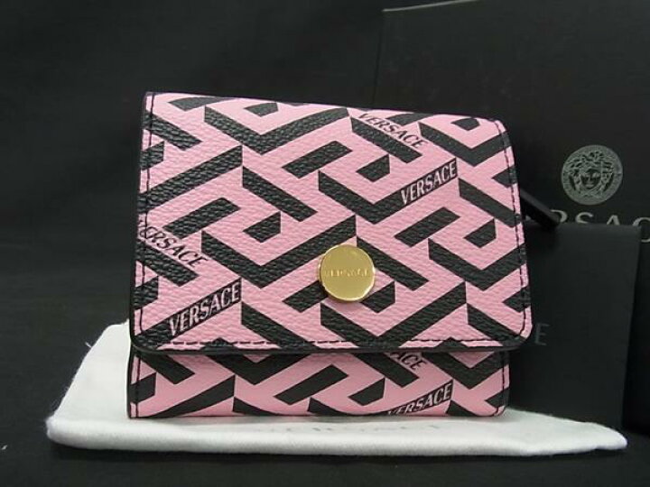 楽天市場】□新品同様□ VERSACE ヴェルサーチ グレカ PVC 三つ折り 