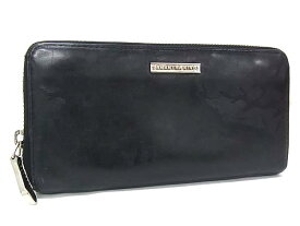 Samantha KINGZ サマンサキングズ レザー ラウンドファスナー 長財布 ウォレット 札入れ 小銭入れ カード入れ ブラック系 DJ7049