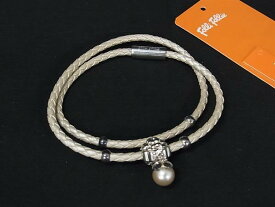 ■美品■ Folli Follie フォリフォリ パール 2連 ブレスレット アクセサリー レディース アイボリー系×シルバー系 DJ3313