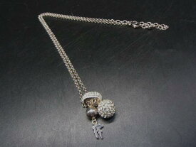 ■美品■ Folli Follie フォリフォリ ラインストーン ネックレス ペンダント アクセサリー レディース シルバー系 DJ4738