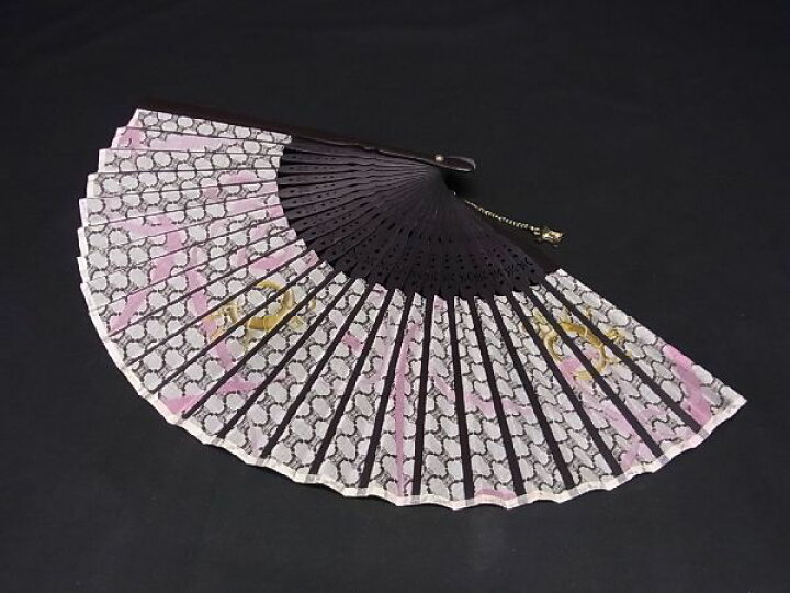 楽天市場】□美品□ CELINE セリーヌ マカダム柄 扇子 せんす 