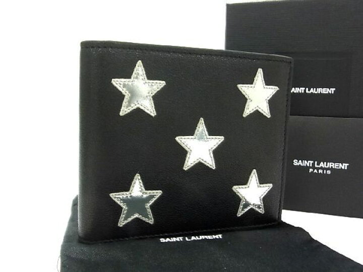 楽天市場】□新品同様□ SAINT LAURENT サンローラン レザー スター 星  