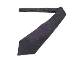 ■美品■ FENDI フェンディ ズッカ柄 シルク100% ネクタイ ビジネス 紳士 メンズ ブラック系 DJ1329