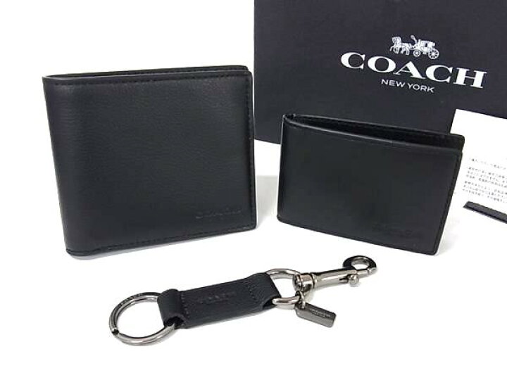 楽天市場】□新品□未使用□ COACH コーチ レザー 二つ折り 財布 