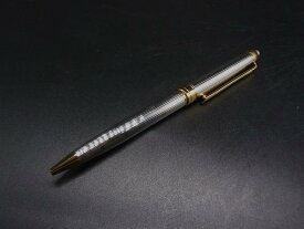 ■美品■ MIKIMOTO ミキモト 本真珠 アコヤ真珠 パール 約4mm ツイスト式 ボールペン 筆記用具 文房具 シルバー系×ゴールド系 DI8584