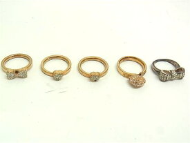 ■美品〜■ Folli Follie フォリフォリ リング 指輪 アクセサリー 5点セット まとめ売り ピンクゴールド系 DI7056
