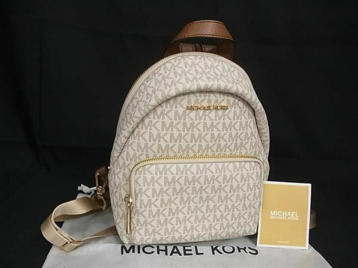 楽天市場】□新品同様□ MICHAEL KORS マイケルコース MK柄 PVC×レザー 