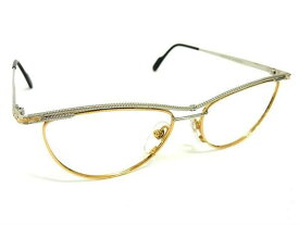 ■美品■ TIFFANY＆Co ティファニー T488/N ヴィンテージ フレームのみ メガネ 眼鏡 メンズ レディース ゴールド系×シルバー系 AS9668