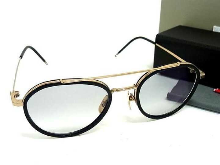 楽天市場】□美品□ THOM BROWNE トム ブラウン TB-801-A GLD-BLK-51  